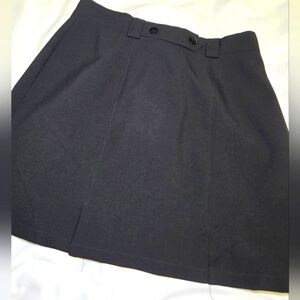 Toto Collection Black Skirt w/Faux Button Accent- Size 1XL